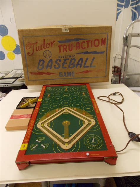 tudor tru action electric baseball game|1949 tru action electric football.